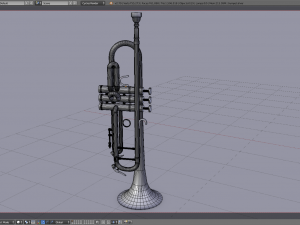 yamaha piano and trumpet 3D मॉडल