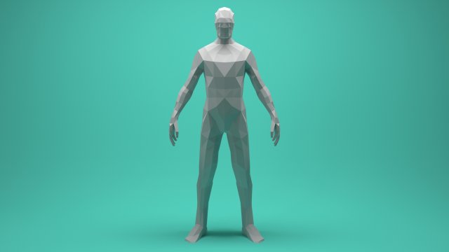 3D model Rorschach VR / AR / low-poly rigged