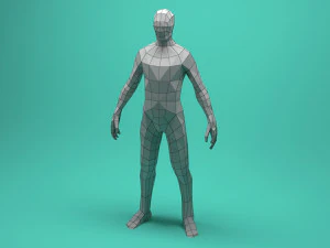 low poly human vr - ar - low-poly 3D Model