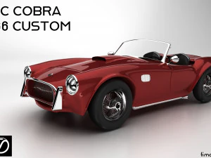 vintage car ac cobra 1966 custom 3D Model