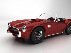 vintage car ac cobra 1966 custom 3D Model