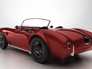 vintage car ac cobra 1966 custom 3D Model