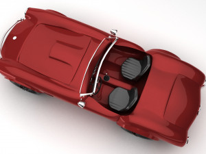 vintage car ac cobra 1966 custom 3D Model