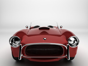 vintage car ac cobra 1966 custom 3D Model