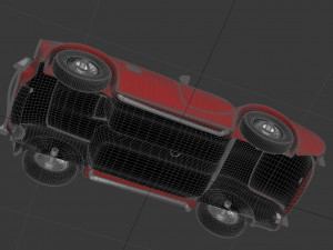 vintage car ac cobra 1966 custom 3D Model