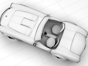 vintage car ac cobra 1966 custom 3D Model