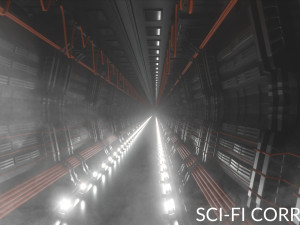 sci-fi - spaceship corridor 3D Model