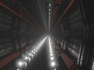 sci-fi - spaceship corridor Model 3D