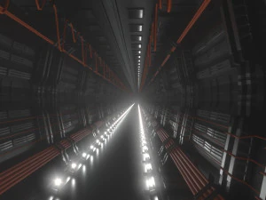 sci-fi - spaceship corridor 3D Model
