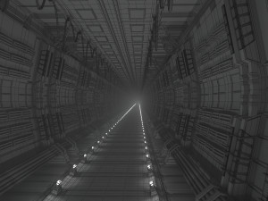 sci-fi - spaceship corridor Model 3D