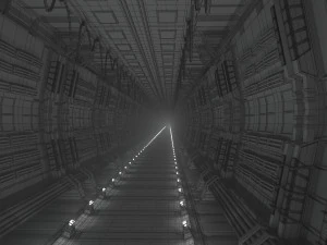sci-fi - spaceship corridor 3D Model