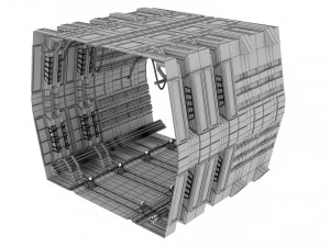 sci-fi - spaceship corridor 3D Model
