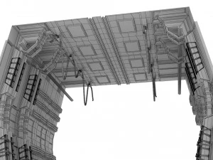 sci-fi - spaceship corridor 3D Model