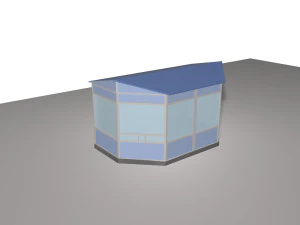 model of small architectural form - kiosk 3D Model