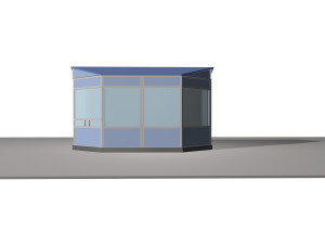 model of small architectural form - kiosk Modèle 3D