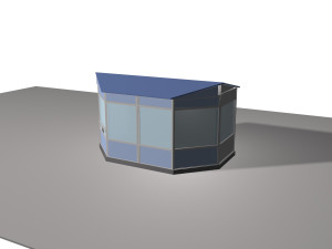 model of small architectural form - kiosk Modèle 3D