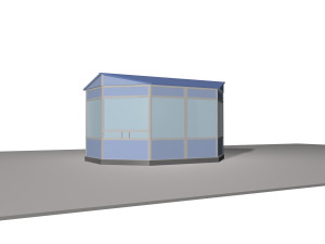 model of small architectural form - kiosk Modèle 3D