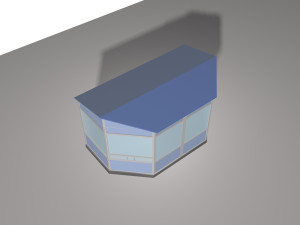model of small architectural form - kiosk Modèle 3D