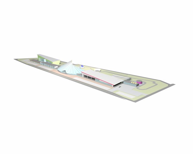 the concept of an autodrome of an architectural project for racing 3D Model .c4d .max .obj .3ds .fbx .stl .blend 