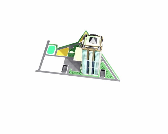 residential complex 3D मॉडल .c4d .max .obj .3ds .fbx .stl .blend 