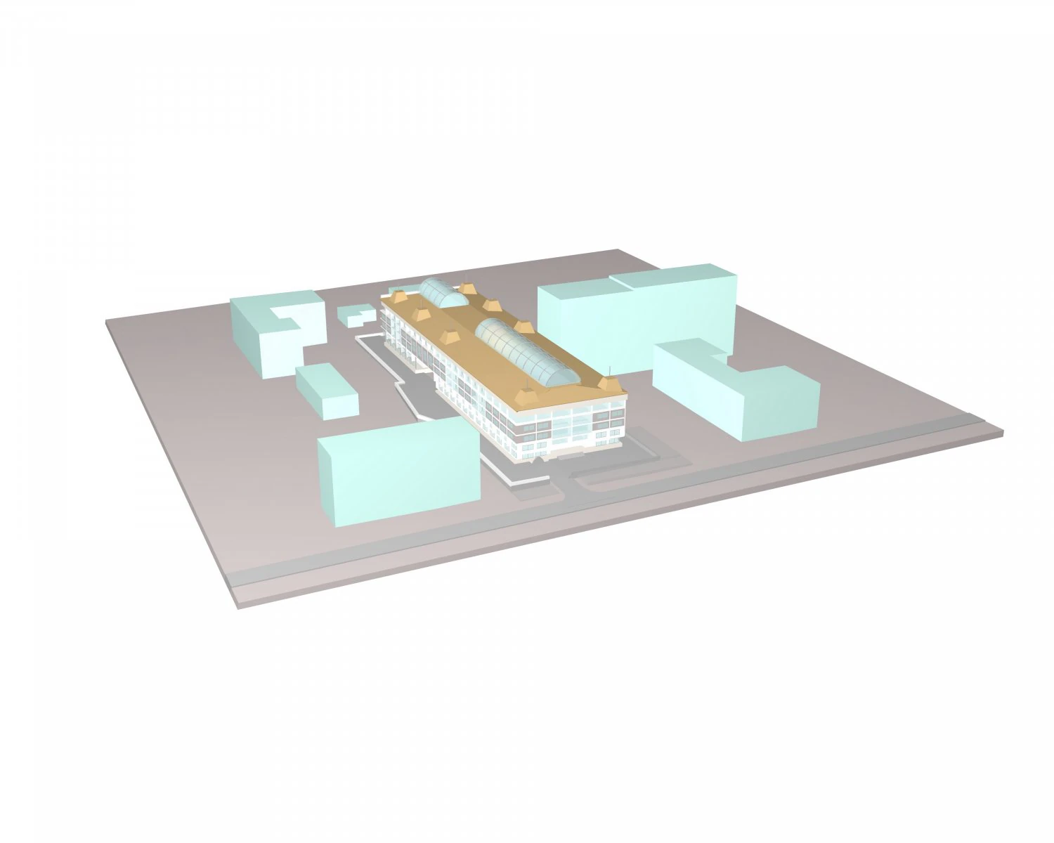 business center project 3D Model .c4d .max .obj .3ds .fbx .stl .blend