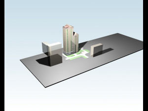 the project of a multi-storey residential building 3D Model