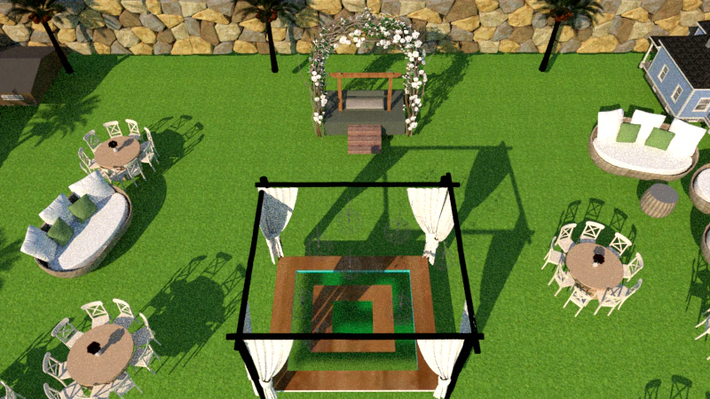 wedding open hall 3D Model .c4d .max .obj .3ds .fbx .stl .blend