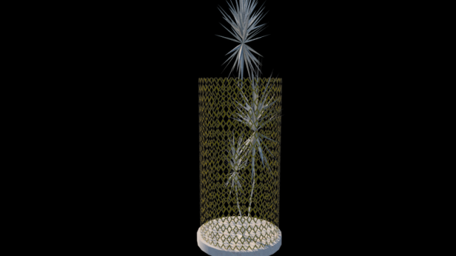 iron antique with white plant 3D मॉडल .c4d .max .obj .3ds .fbx .stl .blend 