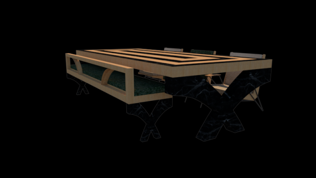 dining room 3D मॉडल .c4d .max .obj .3ds .fbx .stl .blend 