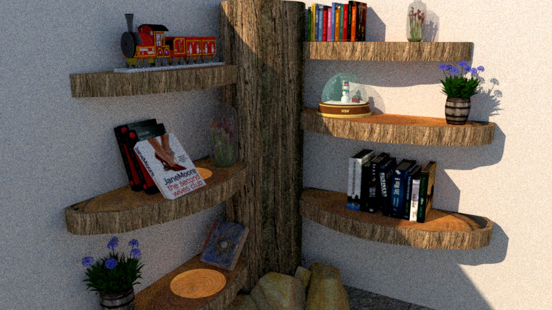 tree wood library 3D Model .c4d .max .obj .3ds .fbx .stl .blend 