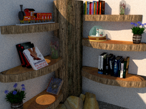 tree wood library 3D Модель