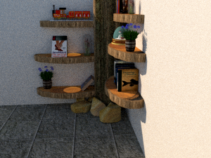 tree wood library 3D मॉडल