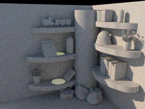 tree wood library 3D Model