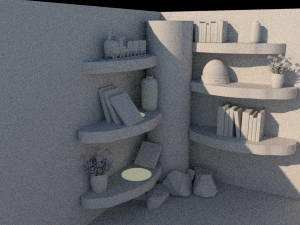 tree wood library 3D मॉडल