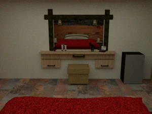 chalet bedroom resort 3D Model