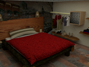 chalet bedroom resort 3D मॉडल