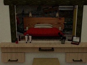 chalet bedroom resort 3D Model