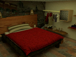 chalet bedroom resort 3D Model
