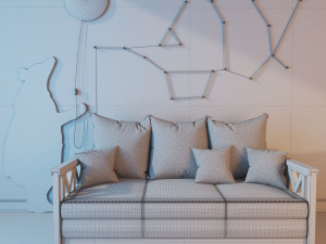 sofa provence 3D-Modell