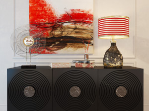 chest of drawers bobbio black ambicioni 3D Model