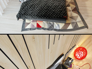 bed and wooden panel family kittenlaska 3D 模型