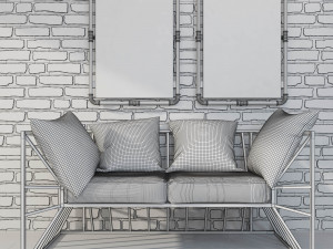 sofa and armchair loft 3D मॉडल