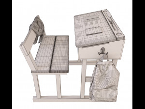 maisons du monde closet and desk 3D Model