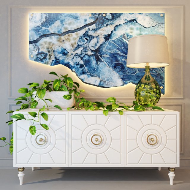 sideboard dimaro lamp florian uttermost Model 3D .c4d .max .obj .3ds .fbx .stl .blend 