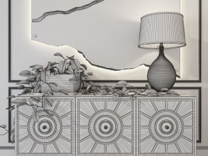 sideboard dimaro lamp florian uttermost Model 3D