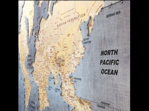 world map metall Model 3D