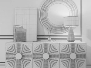 sideboard monaco white 3D Model
