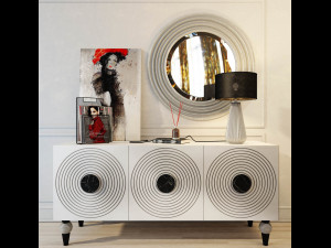 sideboard monaco white 3D Model