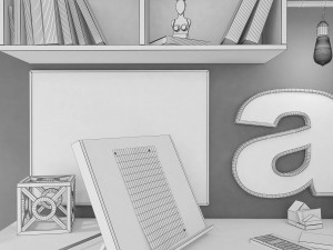 desk grand model Modello 3D