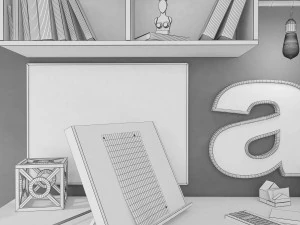 desk grand model 3D Model